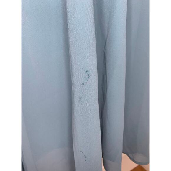 Show Me Your Mumu Kylie Mini Dress in Steel Blue Size XS Chiffon Lined Party - Picture 3 of 4